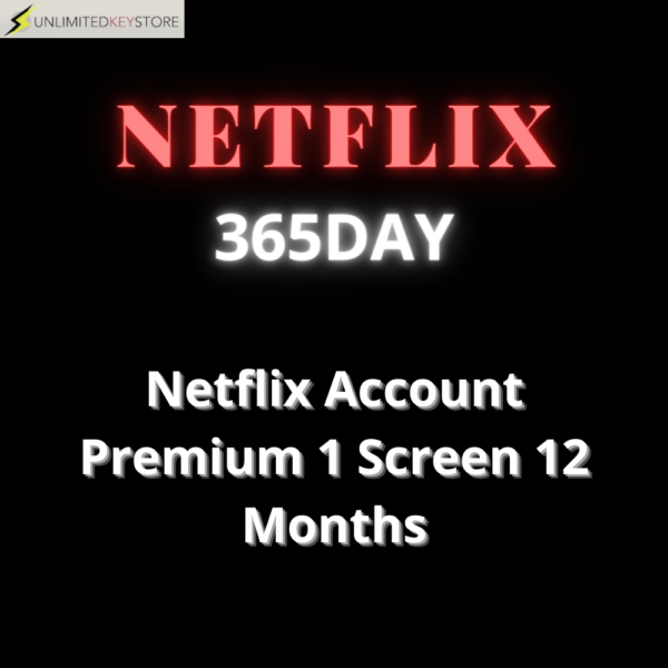 Netflix Account Premium 1 Screen 12 Months
