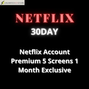 Netflix Account Premium 5 Screens 1 Month Exclusive