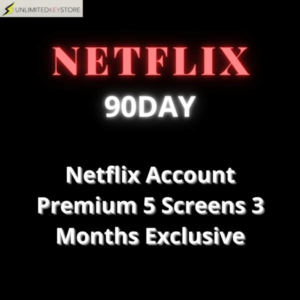 Netflix Account Premium 5 Screens 3 Months Exclusive