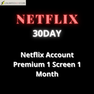 Netflix Account Premium 1 Screen 1 Month